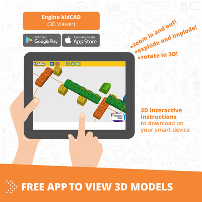 Engino STEAM Labs Junior- Learning About Vehicles, STEM Building Set for Kids Ages 3+ (5 Models to Build)