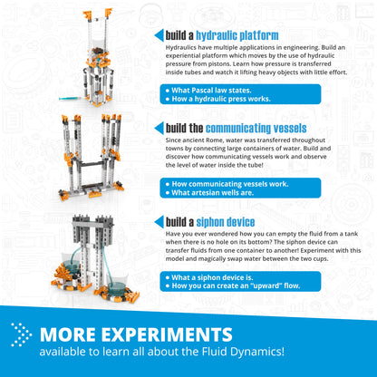 Engino Discovering STEM Fluid Dynamics: Educational Engineering Toys for Kids Ages 9+ (6 Models to Build)