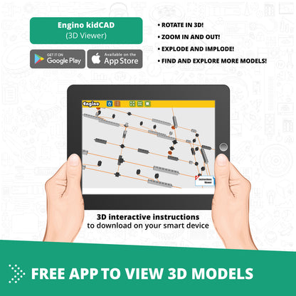 Engino Discovering STEM Physics Laws Set: Learning Inertia, Friction & Energy Conservation, Toys for Kids Ages 9+ (6 Models to Build)