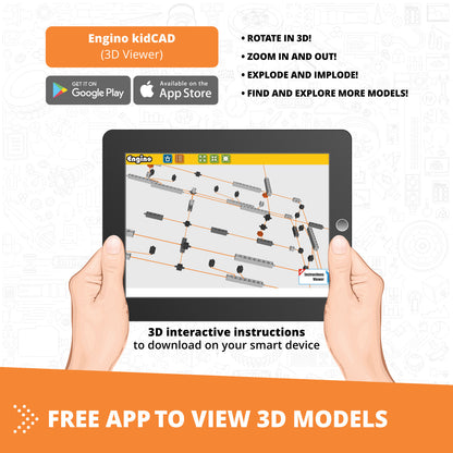 Engino Discovering STEM Mechanics Set: Cams & Cranks Toys for Kids Ages 9+ (8 Models to Build)