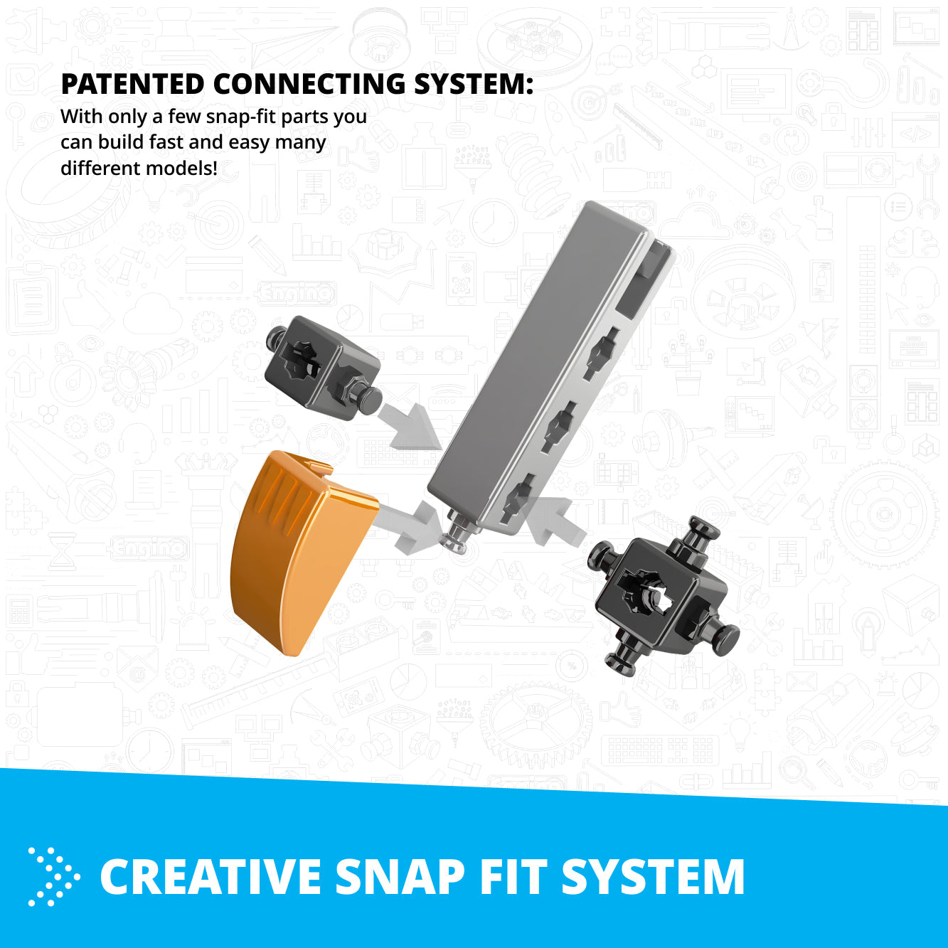Engino Inventor Mechanics- Quad Bike: Mechanical Engineering Toys for Kids Ages 9+ (5 Models to Build)