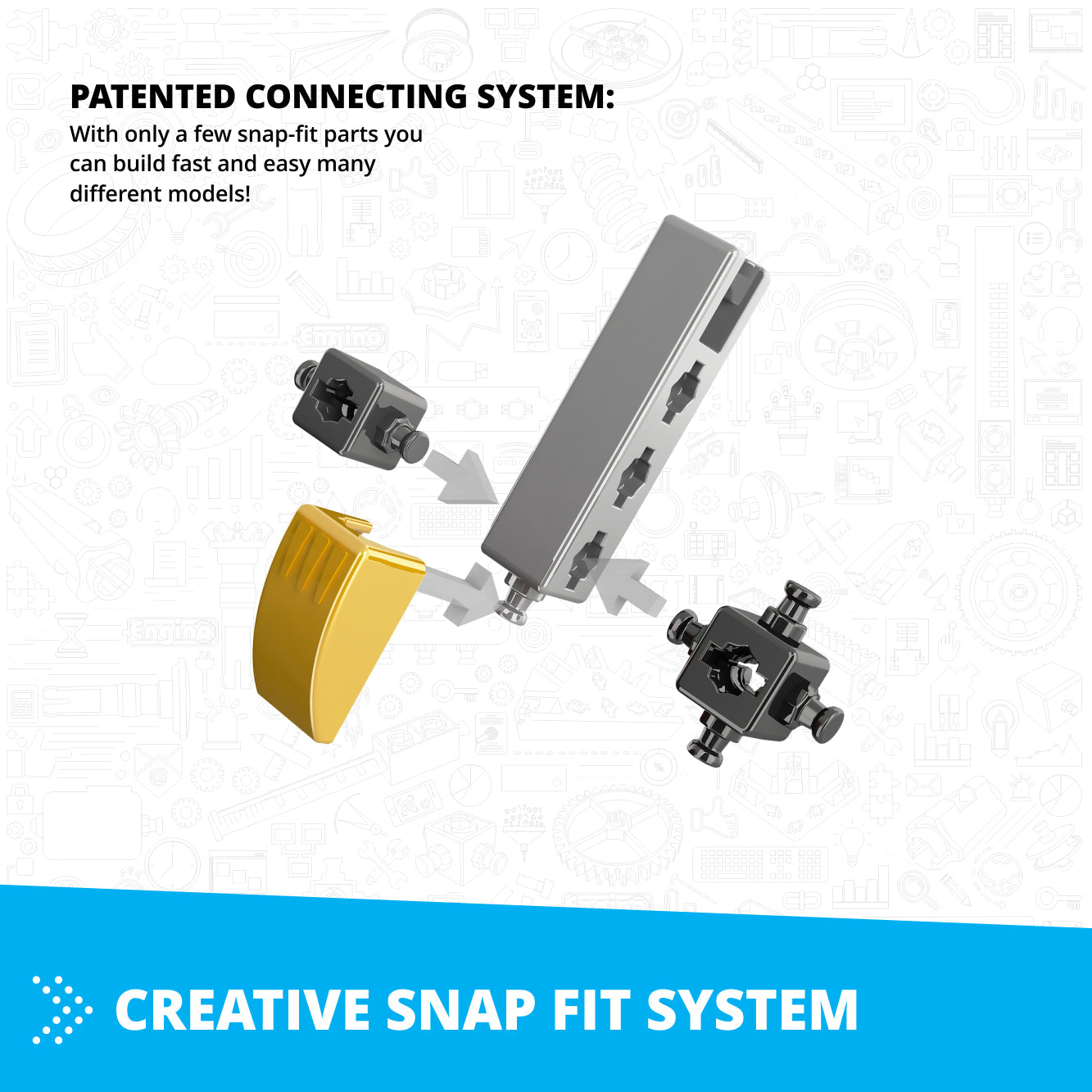 Engino Inventor Mechanics- Excavator: STEM Engineering Toys for Kids Ages 9+ (5 Models to Build)