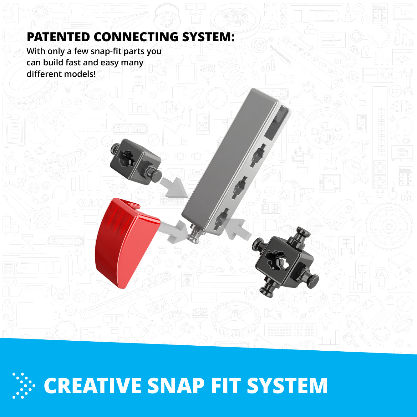 Engino Inventor Mechanics- Speed Racer: Race Car STEM Building Toys for Kids Ages 9+ (5 Models to Build)