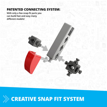 Engino Inventor Mechanics- Speed Racer: Race Car STEM Building Toys for Kids Ages 9+ (5 Models to Build)