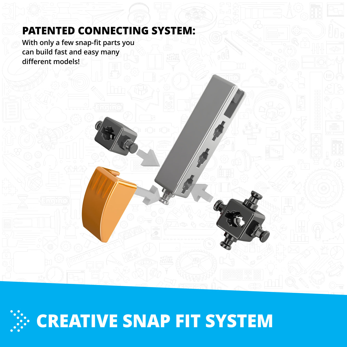 Engino Inventor Mechanics- Space Shutte: Fun Space Engineering Toys for Kids Ages 9+ (5 Models to Build)