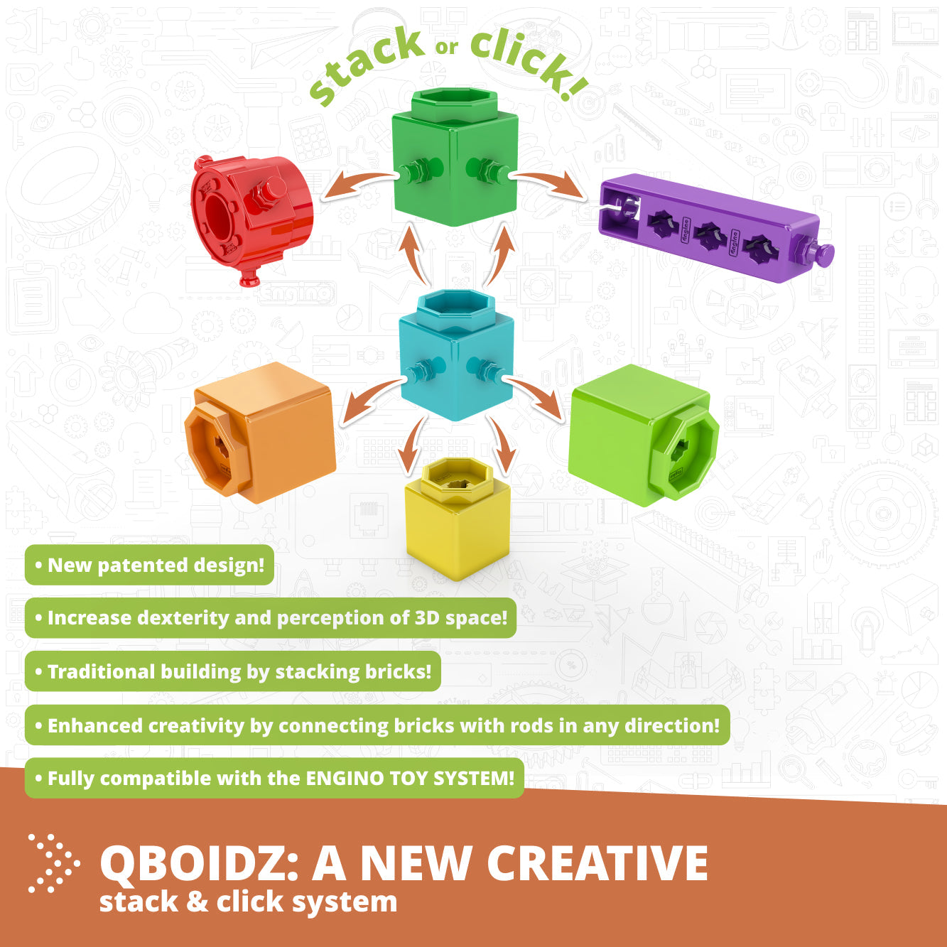 Engino STEAM Labs Junior– Learning About Wild Animals, STEM Building Blocks for Kids Ages 3+ (5 Models to Build)