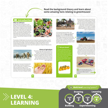 Engino STEAM Labs: How Greenhouses Work, STEM Building Toys for Kids Ages 8+ (1 Model to Build)