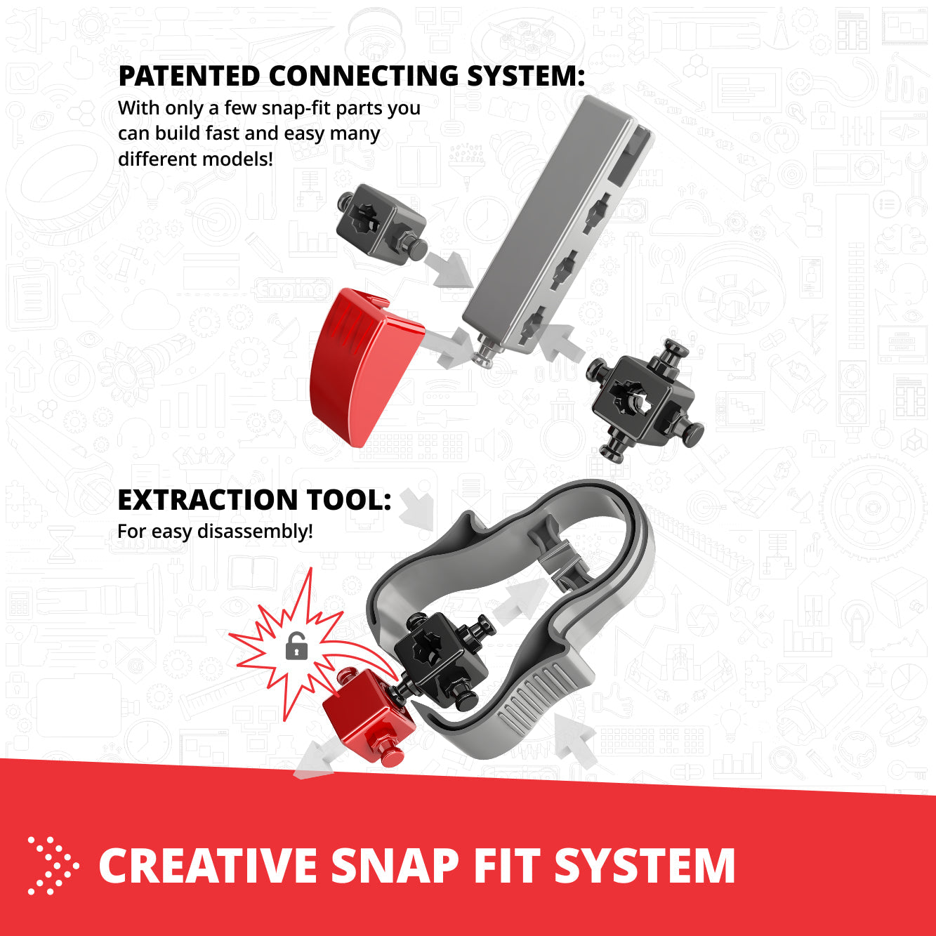 Engino STEAM Labs: How Viruses Work, STEM Building Kit for Kids Ages 8+ (2 Models to Build)