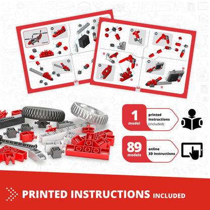 Engino Creative Builder: 90 Motorized Model Set- STEM Project for Kids Ages 7+ (90 Models to Build)