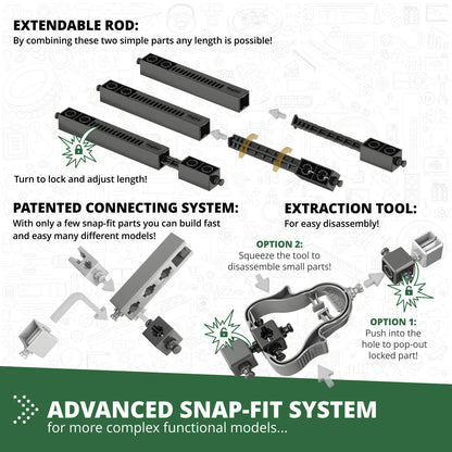 Engino Discovering STEM Botanic Laboratory: Fully Functional Greenhouse, STEM Toys for Kids Ages 9+ (4 Models to Build)