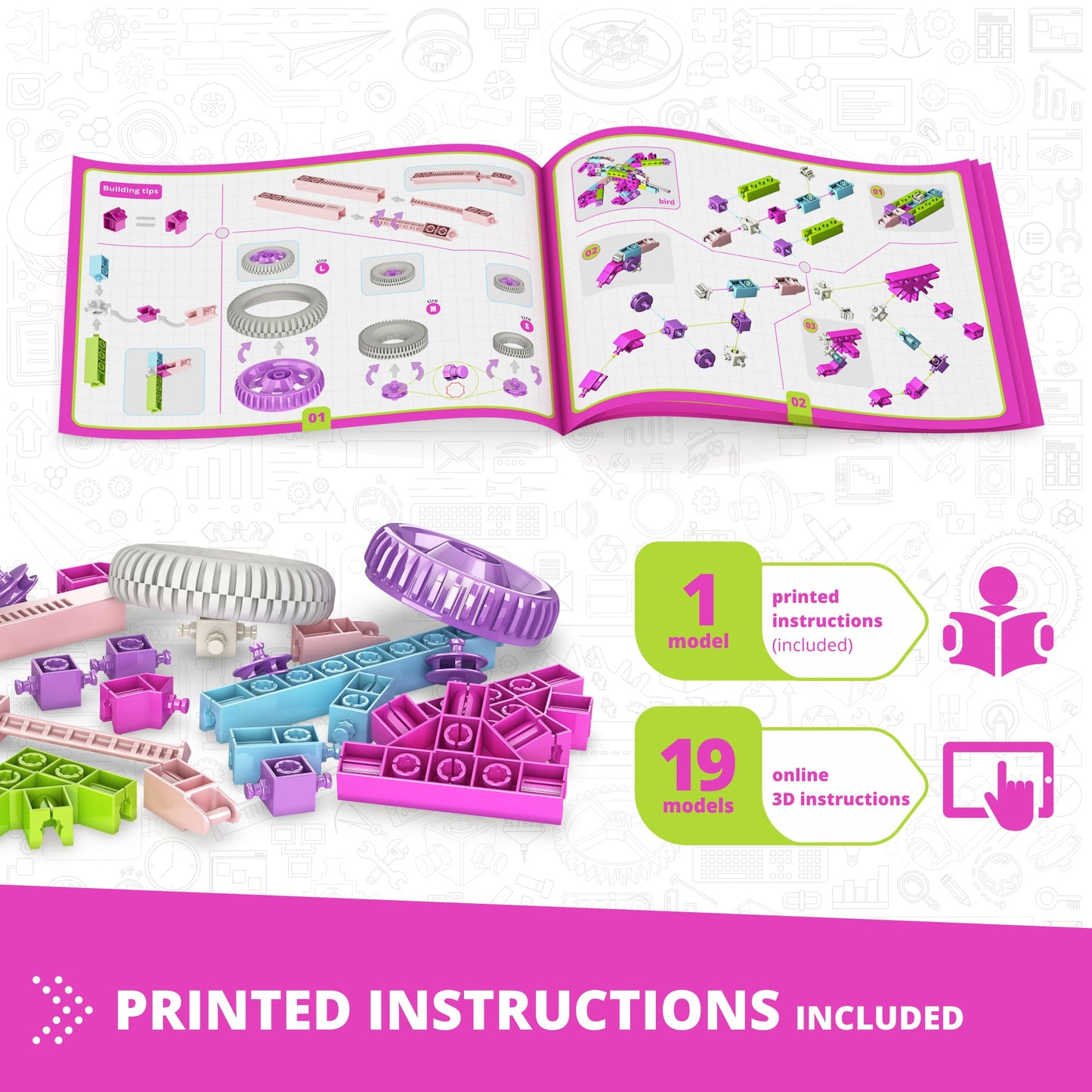 Engino Creative Builder: 20 Models Designer Set- STEM Building Toys for Kids Ages 6+ (20 Models to Build)