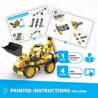 Engino Inventor Mechanics- Excavator: STEM Engineering Toys for Kids Ages 9+ (5 Models to Build)