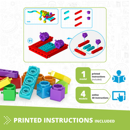 Engino QBOIDZ- Alligator STEM Building Toys for Kids Ages 3+ (5 Models to Build)