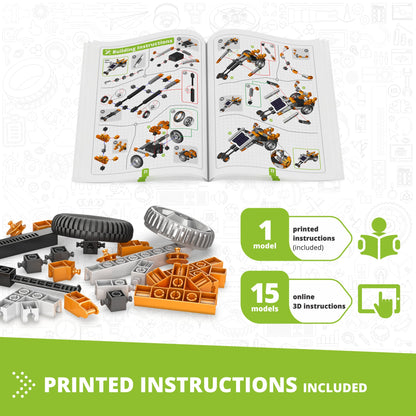 Engino Discovering STEM Solar Power: Educational Engineering Toys for Kids Ages 9+ (16 Models to Build)