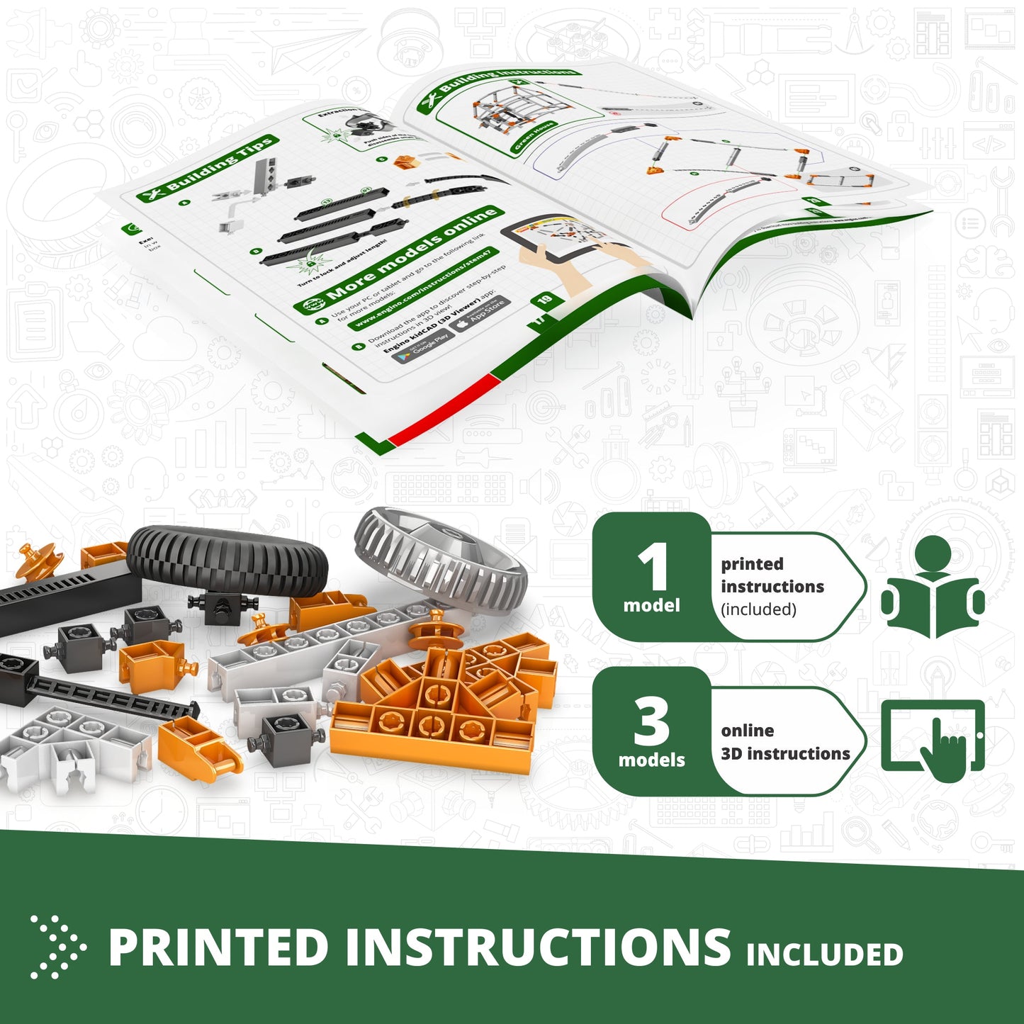 Engino Discovering STEM Botanic Laboratory: Fully Functional Greenhouse, STEM Toys for Kids Ages 9+ (4 Models to Build)