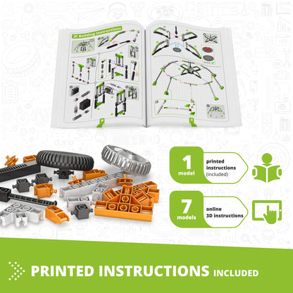 Engino Discovering STEM Amusement Park Set: Build the London Eye, Merry-Go-Round & More, For Kids Ages 9+ (8 Models to Build)
