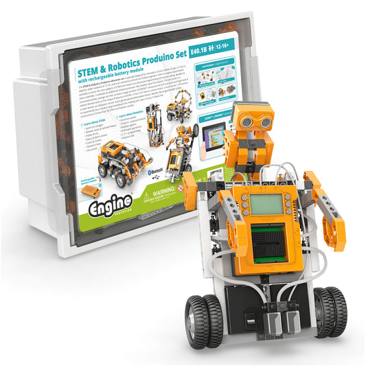Engino STEM & Robotics Produino Set – Advanced Coding & Engineering Kit for Ages 12–16+ (34 Models to Build)