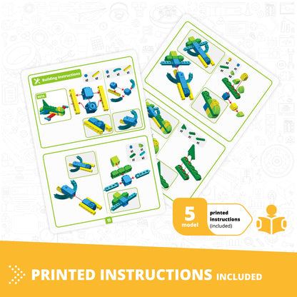 Engino STEAM Labs Junior– Learning About Aircrafts, STEM Building Toys for Kids Ages 3+ (5 Models to Build)