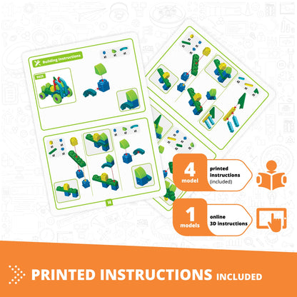 Engino STEAM Labs Junior- Learning About Vehicles, STEM Building Set for Kids Ages 3+ (5 Models to Build)