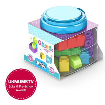 Engino QBOIDZ- My First Steps Coordination STEM Toys for Kids Ages 1.5+ (Small Set in a Plastic Tub)