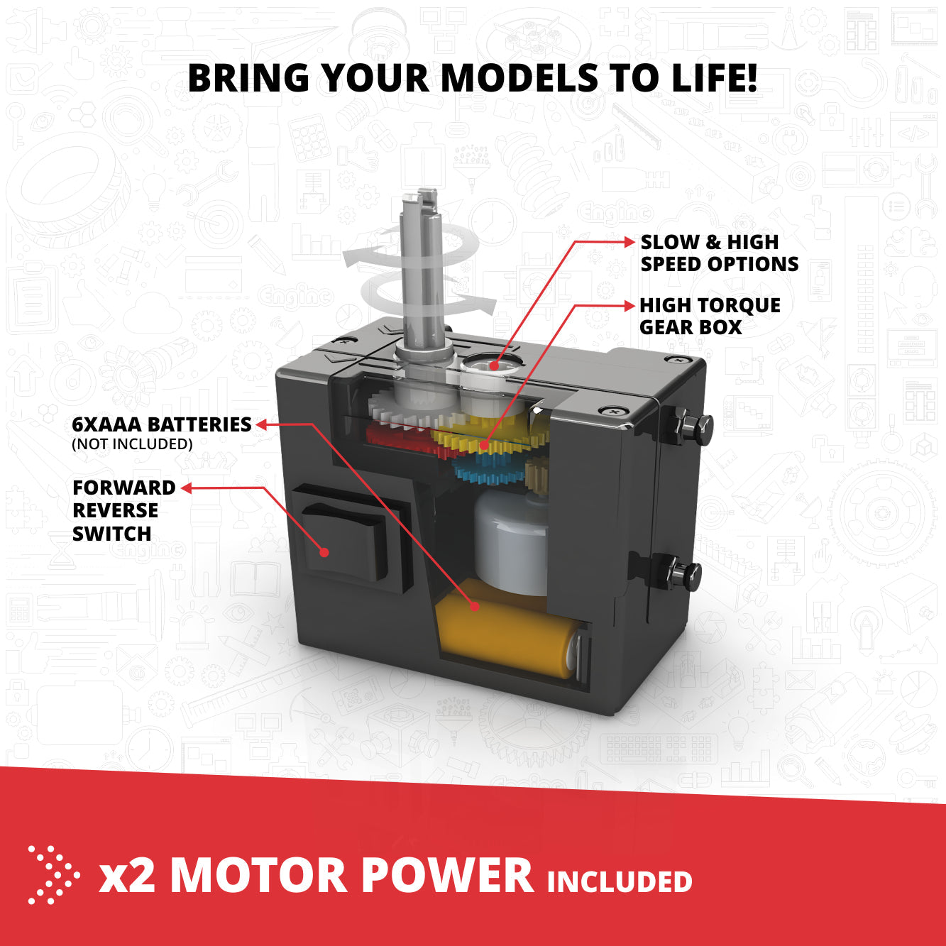Engino Mega Builds- Dual Motor Helicopter Engineering Toys for Kids Ages 9+ (1 Model to Build)