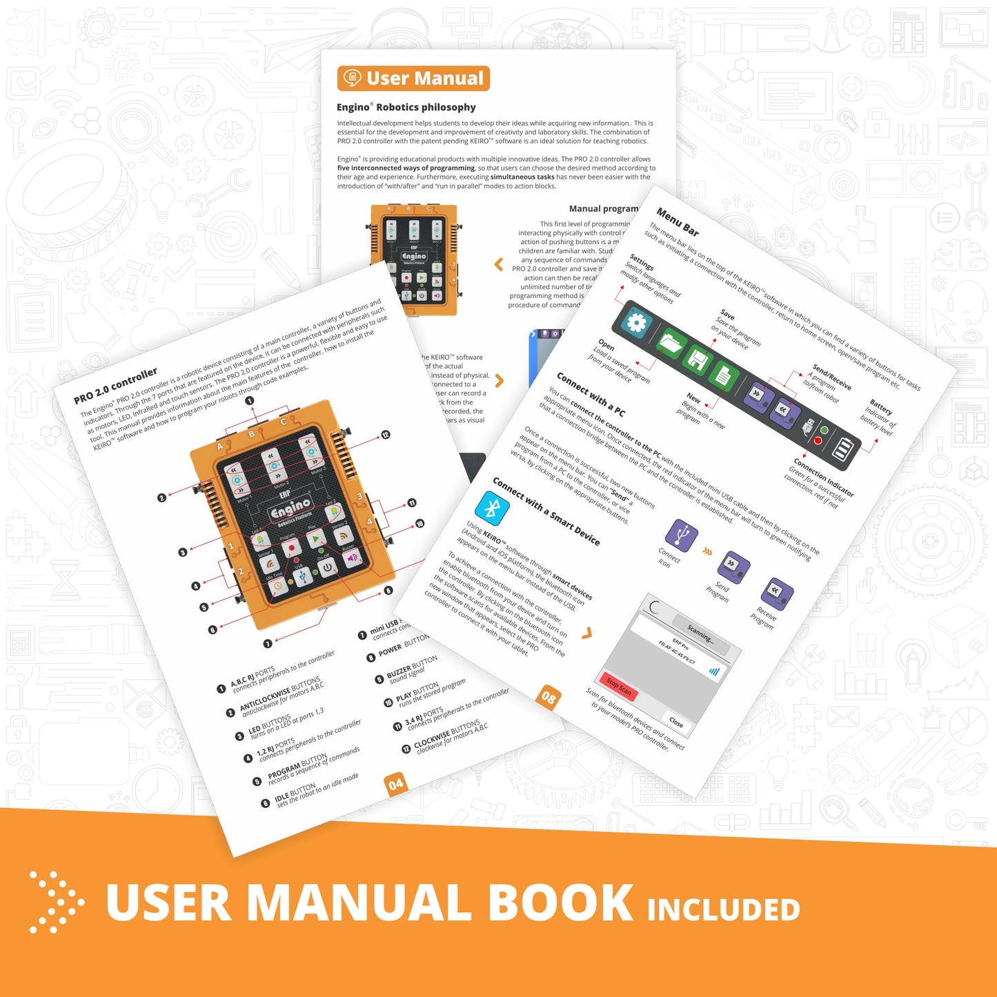 Engino Coding Lab: ERP PRO 2.0, STEM Robotics Kit for Kids Ages 9+ (2 Robot Models to Build)