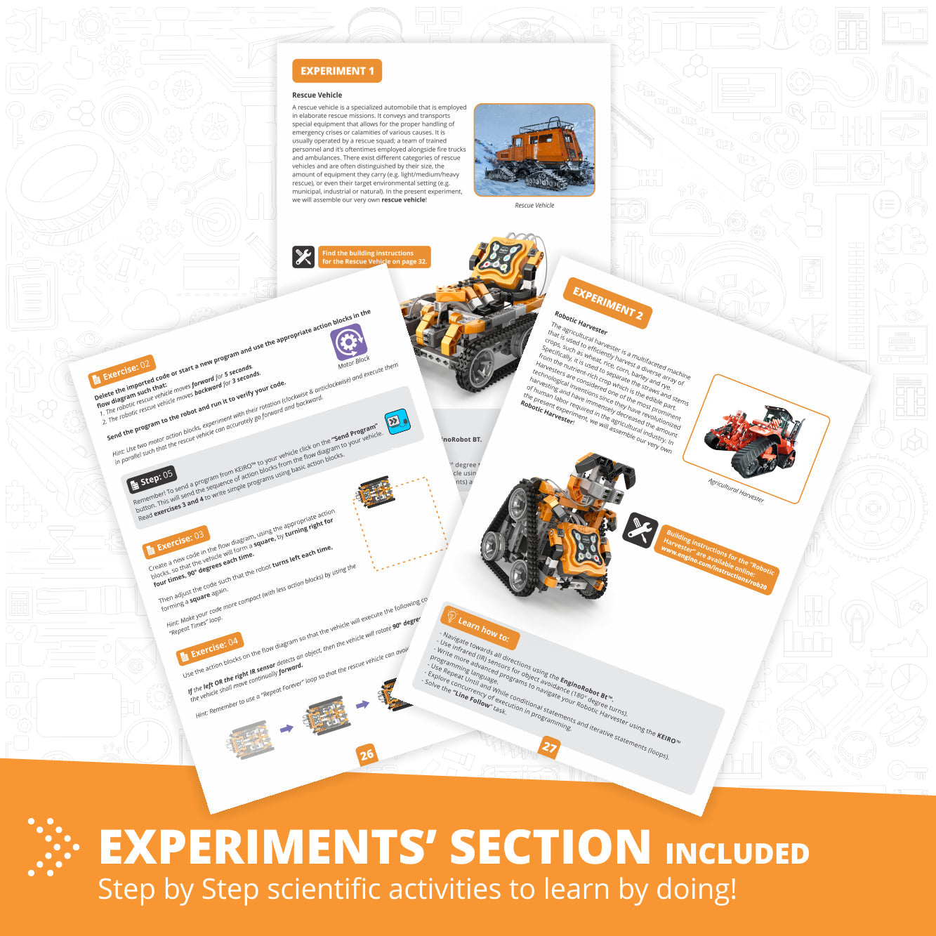 Engino Coding Lab- ERP MINI, STEM Robotics Kit for Kids Ages 9+ (2 Robot Models to Build)