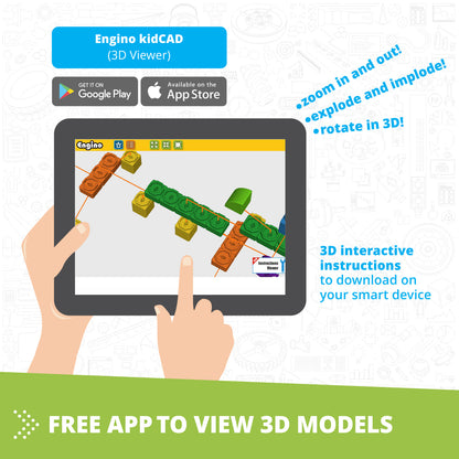 Engino QBOIDZ- Farm Tractor STEM Building Toys for Kids Ages 4+ (10 Models to Build)