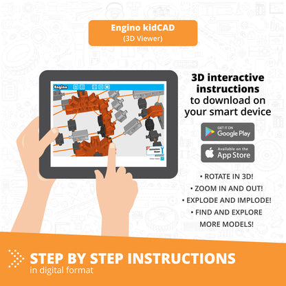 Engino Coding Lab- GinoBot STEM Robotics Toys for Kids Ages 9+ (2 Robots to Build)