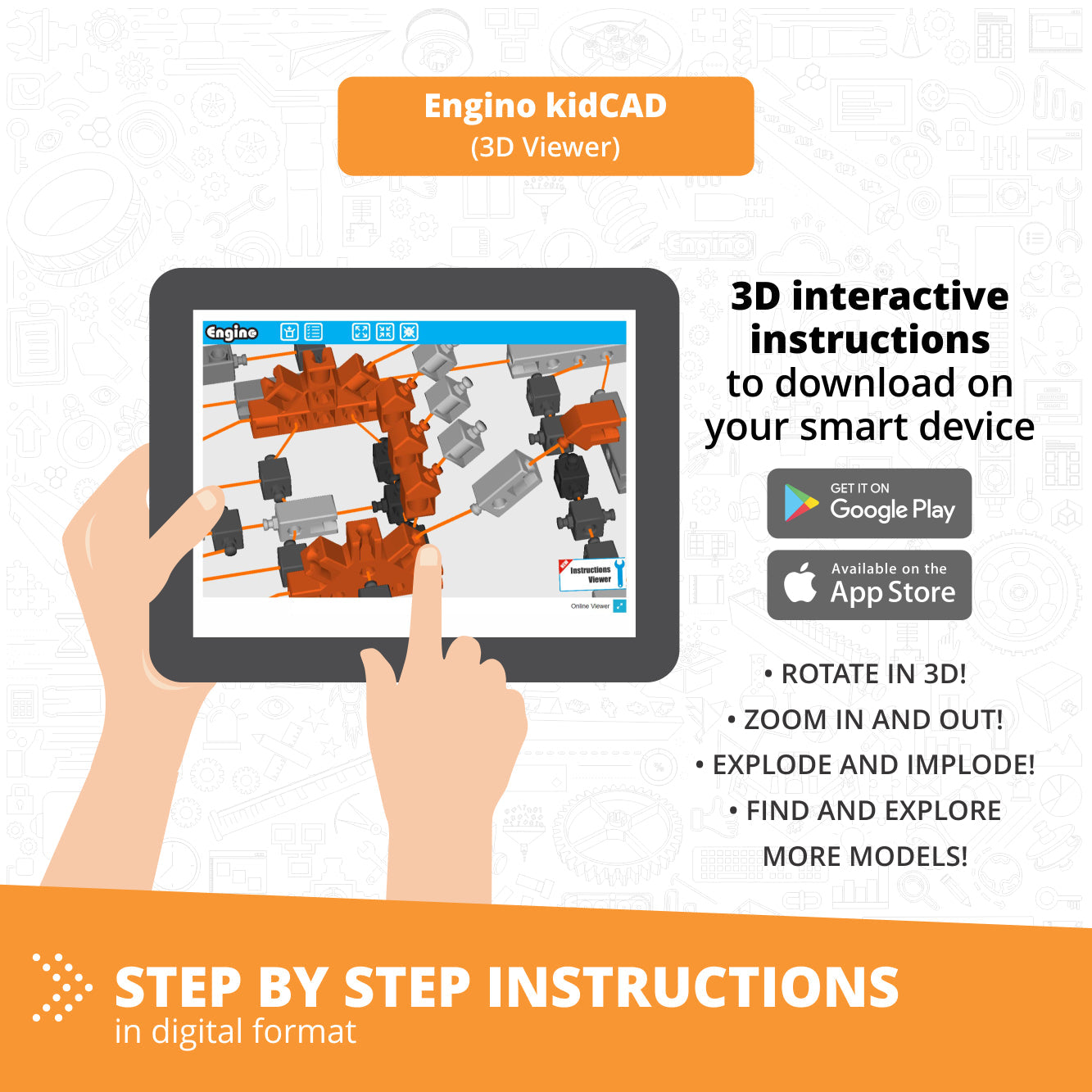 Engino Coding Lab- ERP MINI, STEM Robotics Kit for Kids Ages 9+ (2 Robot Models to Build)