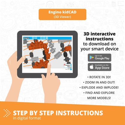 Engino Coding Lab- ERP MINI, STEM Robotics Kit for Kids Ages 9+ (2 Robot Models to Build)