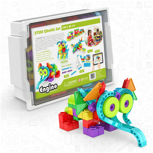 Engino STEM Qboidz – STEM Building Blocks for Kids Ages 3+ (90 Models to Build)