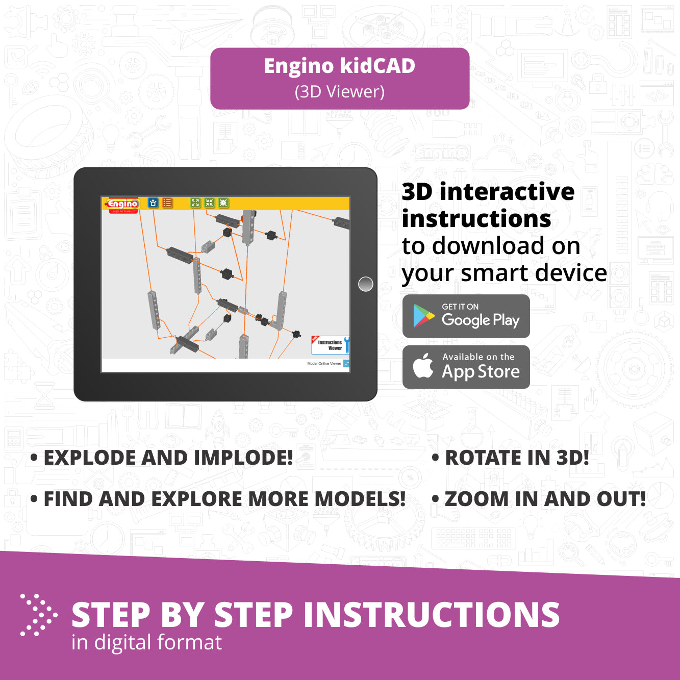 Engino STEM Qboidz & Junior Robotics Set, STEM Building and Coding Kit for Kids Ages 5–7 (98 Models to Build)