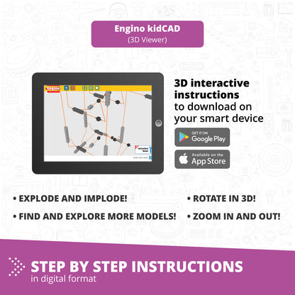 Engino STEM Qboidz & Junior Robotics Set, STEM Building and Coding Kit for Kids Ages 5–7 (98 Models to Build)