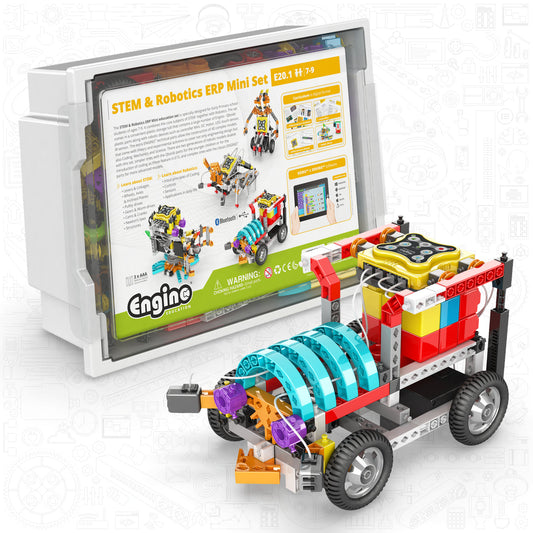 Engino STEM & Robotics ERP Mini Set – Build 40 Working Models, Coding & Engineering Kit for Kids Ages 7–9