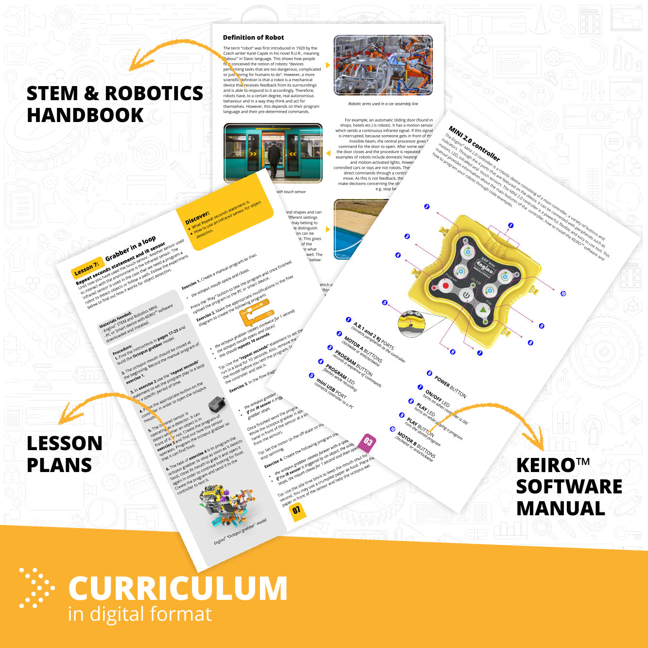 Engino STEM & Robotics ERP Mini Set – Build 40 Working Models, Coding & Engineering Kit for Kids Ages 7–9