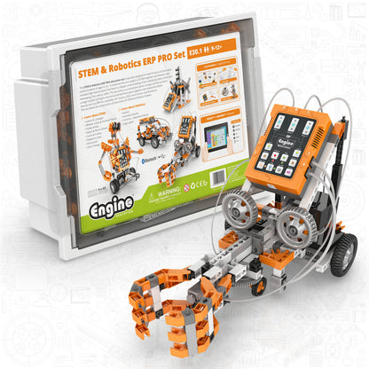 Engino STEM & Robotics ERP PRO Set Advanced Building & Coding Kit for Ages 9–12+ (Rechargeable Battery Included)