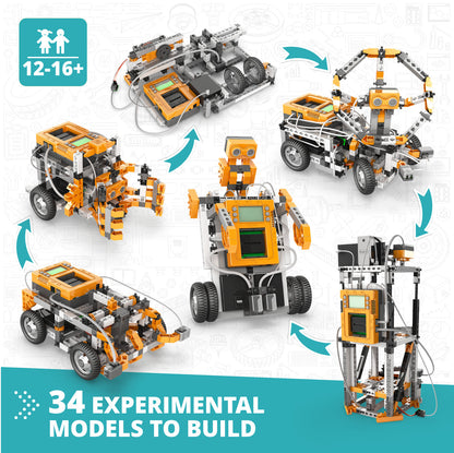 Engino STEM & Robotics Produino Set – Advanced Coding & Engineering Kit for Ages 12–16+ (34 Models to Build)