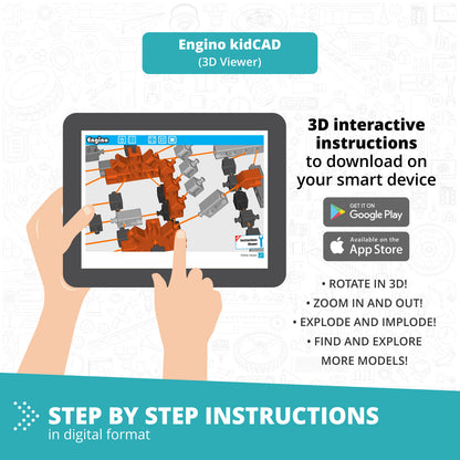 Engino STEM & Robotics Produino Set – Advanced Coding & Engineering Kit for Ages 12–16+ (34 Models to Build)