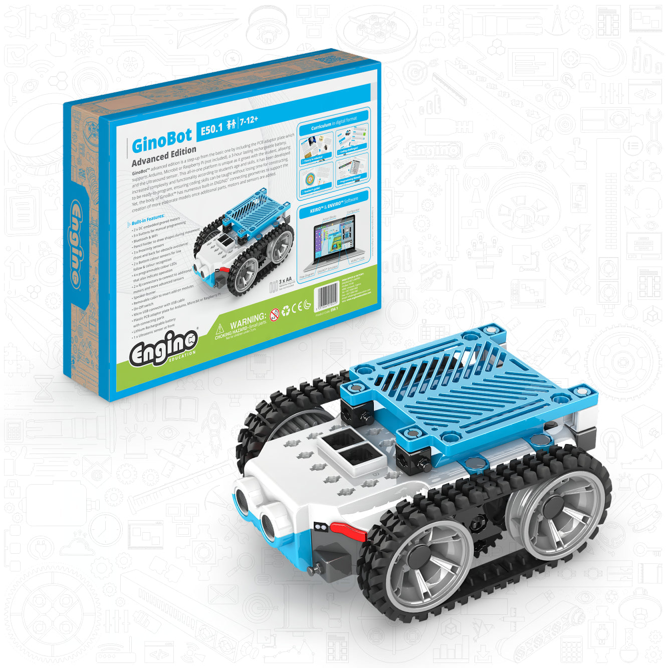 Engino GinoBot™ Advanced Edition – Programmable Robotics Kit for Ages 7–12+