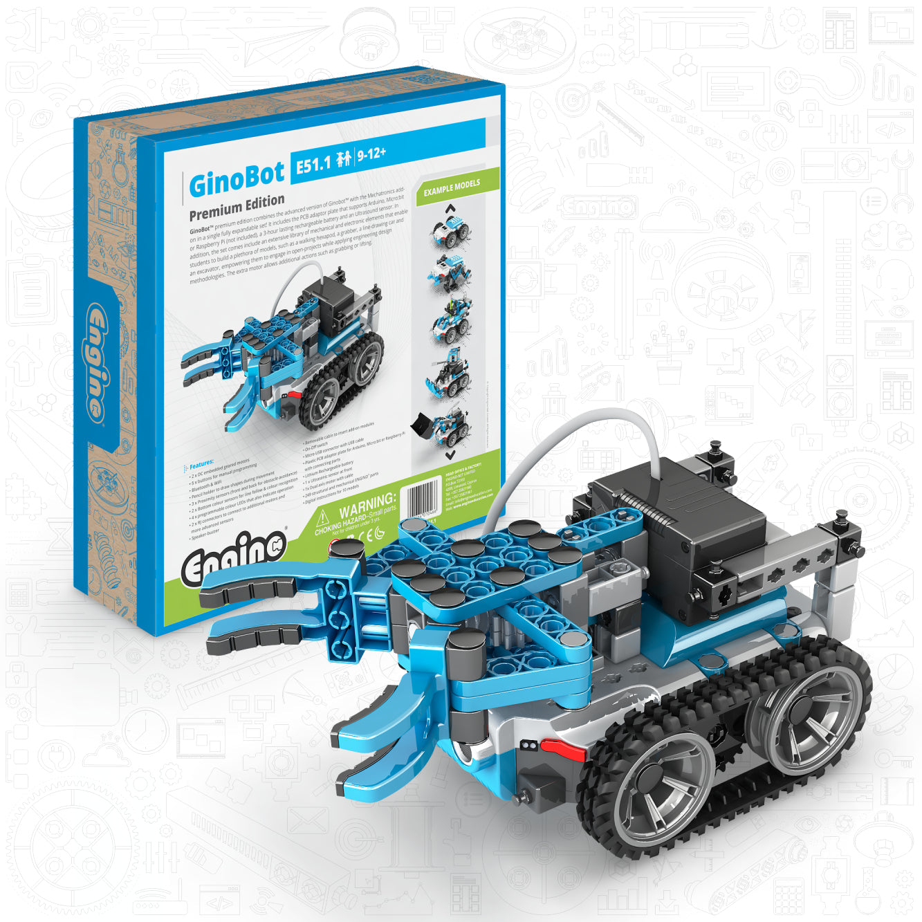 GinoBot™ Premium Edition – STEM Robotics Kit for Ages 9+