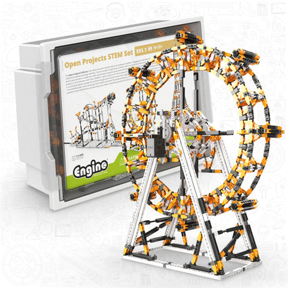 Engino Open Projects STEM Set– Build the London Eye, Eiffel Tower & Chain Reaction, For Kids Ages 9–12+ (11 Models to Build)