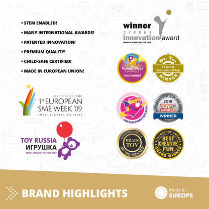 Engino Open Projects STEM Set– Build the London Eye, Eiffel Tower & Chain Reaction, For Kids Ages 9–12+ (11 Models to Build)