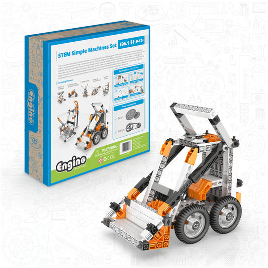 Engino Discovering STEM– Simple Machines Set, STEM Building Kit for Kids Ages 9-12+ (60 Models to Build)