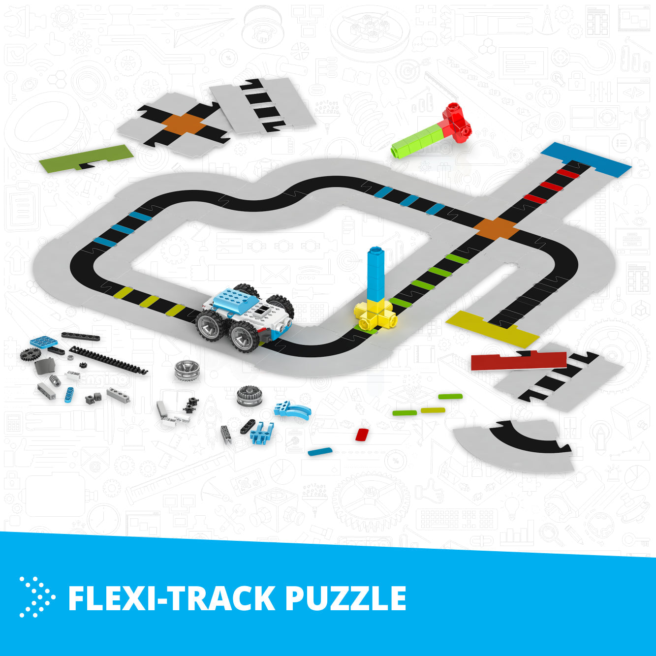 Engino Flexi-Track Puzzle– Interactive Track System for Coding Robots (Ages 5–12+)